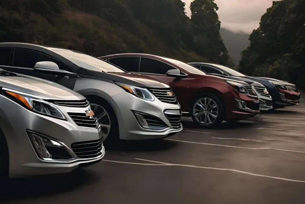 A row of Chevrolet vehicles on a road, highlighting the partnership with GM Global Connect Autopartners.