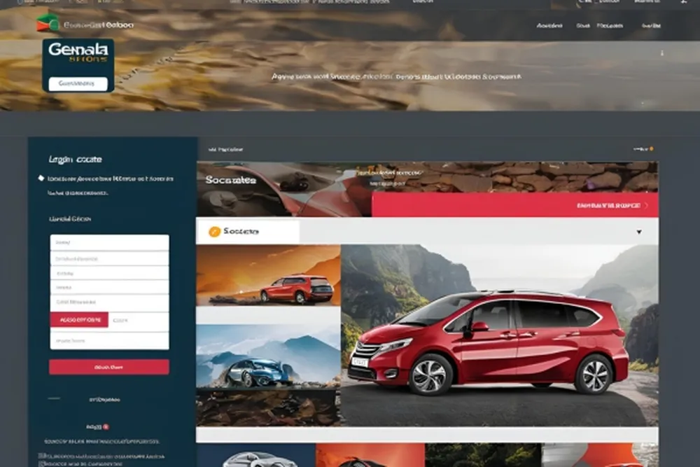 A sleek car dealer website design featuring General Motors Socrates branding and user-friendly navigation.